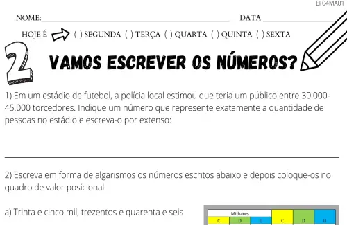 número por extenso